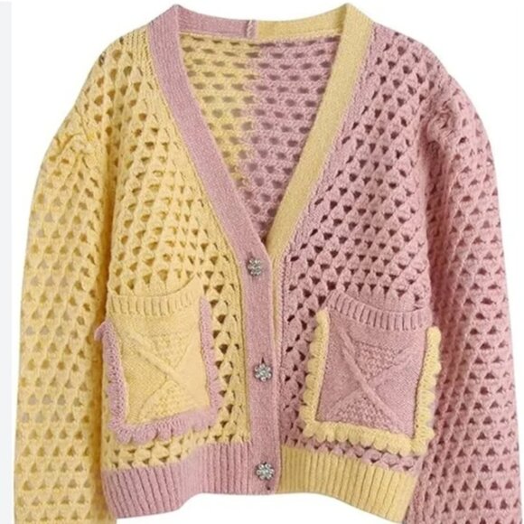 BNWT Assymetric Zara Knit Cardigan - Size Large - Picture 2 of 8
